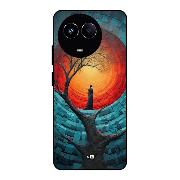 Life Tree Metal Back Case for Realme 11X