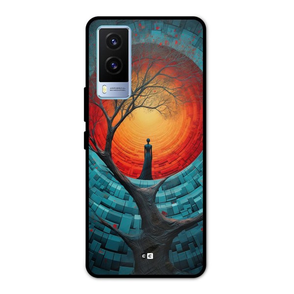 Life Tree Metal Back Case for Vivo V21e 5G