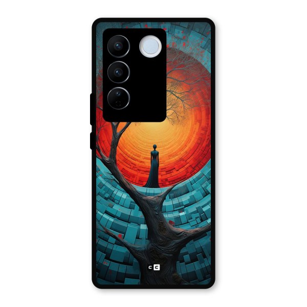 Life Tree Metal Back Case for Vivo V27 Pro