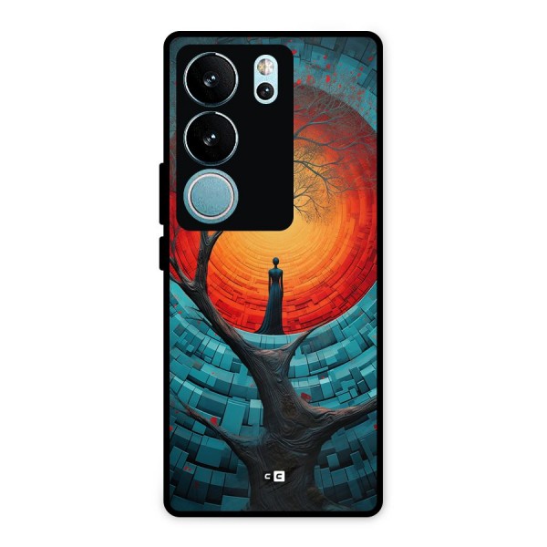 Life Tree Metal Back Case for Vivo V29 Pro