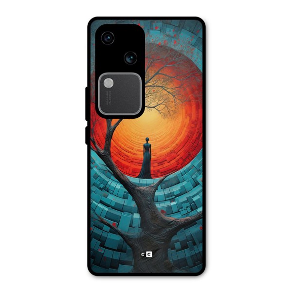 Life Tree Metal Back Case for Vivo V30