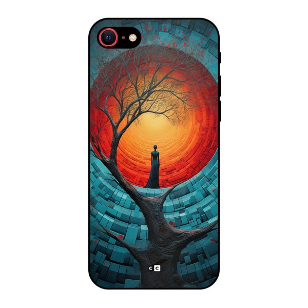 Life Tree Metal Back Case for iPhone SE 2020