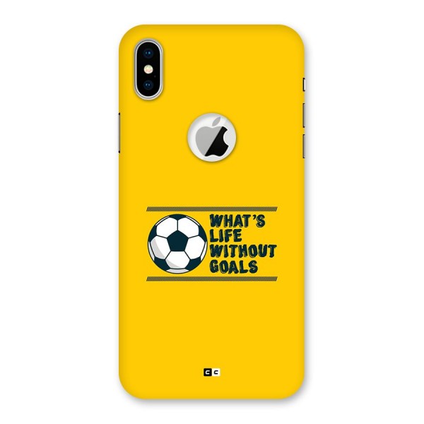 Life Without Goals Back Case for iPhone XS Logo Cut