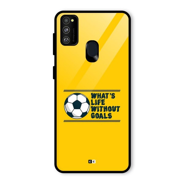 Life Without Goals Glass Back Case for Galaxy M21