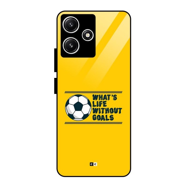 Life Without Goals Glass Back Case for Poco M6 Pro