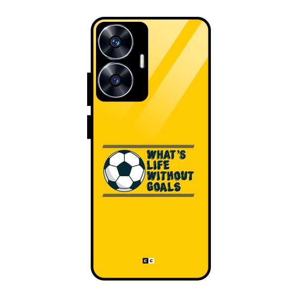 Life Without Goals Glass Back Case for realme C55