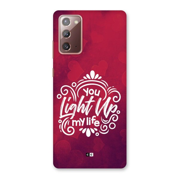 Light Up My Life Back Case for Galaxy Note 20