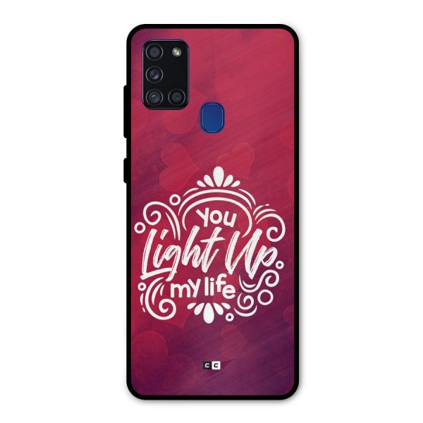 Light Up My Life Metal Back Case for Galaxy A21s