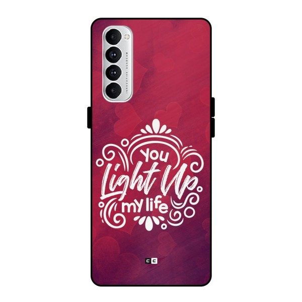 Light Up My Life Metal Back Case for Oppo Reno4 Pro