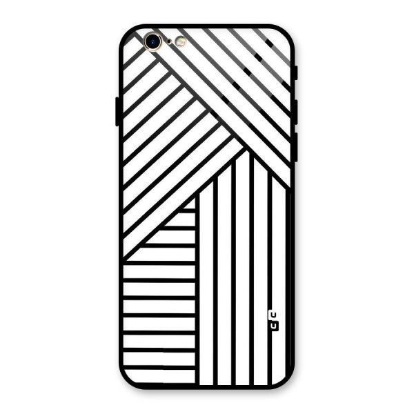 Lines Pattern Stripes Glass Back Case for iPhone 6 6S