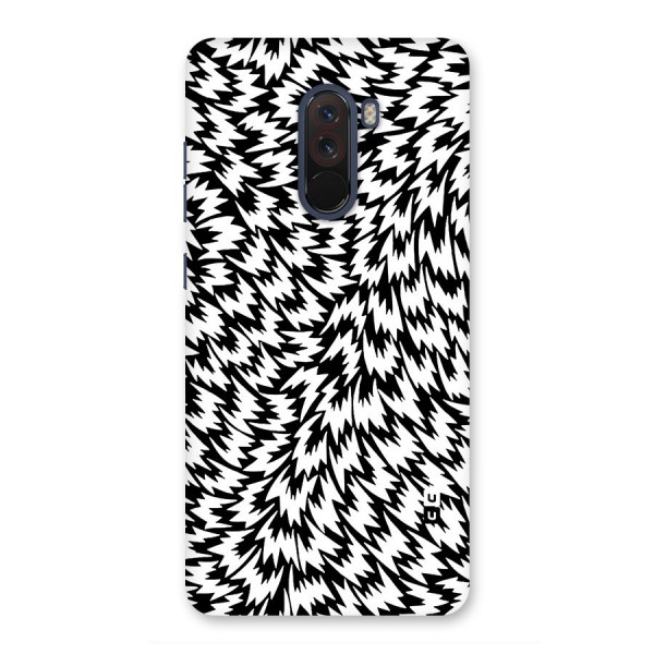 Lion Abstract Art Pattern Glass Back Case for Poco F1