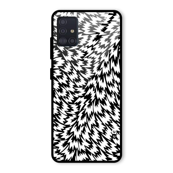 Lion Abstract Art Pattern Glass Back Case for Galaxy A51