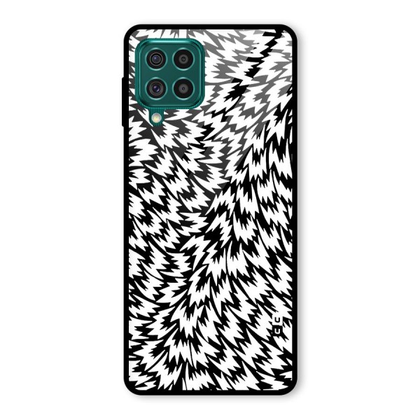 Lion Abstract Art Pattern Glass Back Case for Galaxy F62