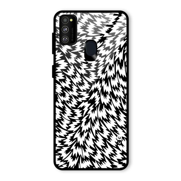 Lion Abstract Art Pattern Glass Back Case for Galaxy M21