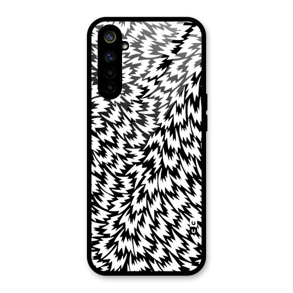 Lion Abstract Art Pattern Glass Back Case for Realme 6