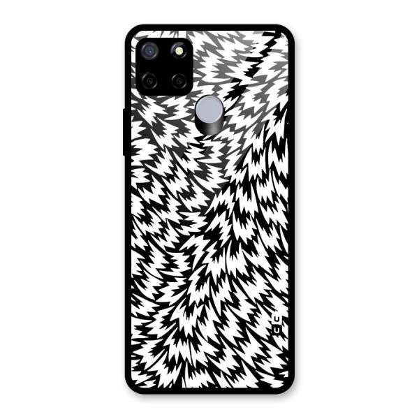 Lion Abstract Art Pattern Glass Back Case for Realme C12