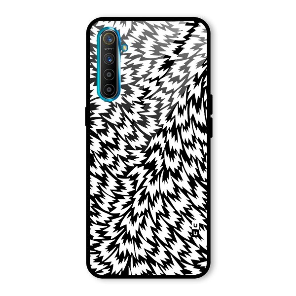 Lion Abstract Art Pattern Glass Back Case for Realme XT