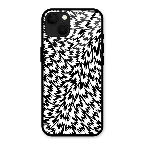 Lion Abstract Art Pattern Glass Back Case for iPhone 13