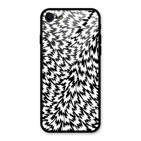 Lion Abstract Art Pattern Glass Back Case for iPhone 8