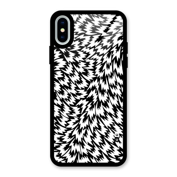 Lion Abstract Art Pattern Glass Back Case for iPhone X