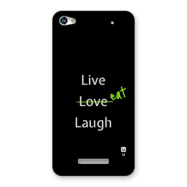 Live Eat Laugh Back Case for Canvas Hue 2 A316