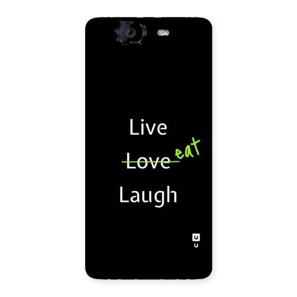 Live Eat Laugh Back Case for Canvas Knight A350