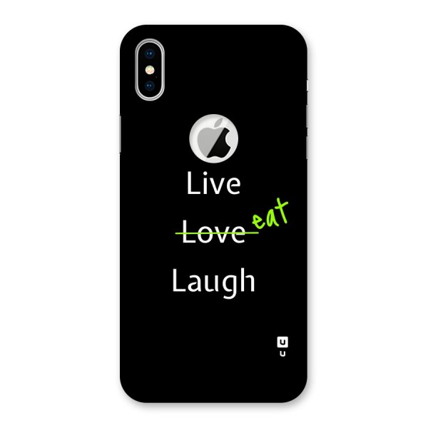 Live Eat Laugh Back Case for iPhone XS Logo Cut