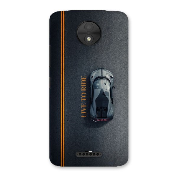 Live To Ride Back Case for Moto C