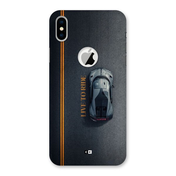 Live To Ride Back Case for iPhone XS Logo Cut