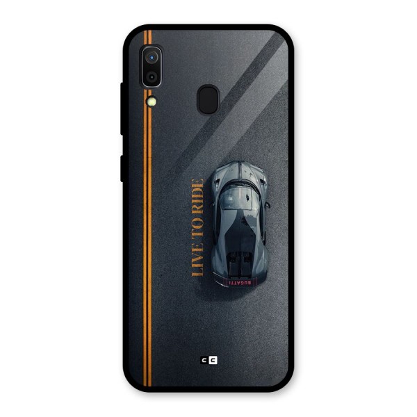 Live To Ride Glass Back Case for Galaxy A30