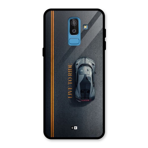 Live To Ride Glass Back Case for Galaxy J8