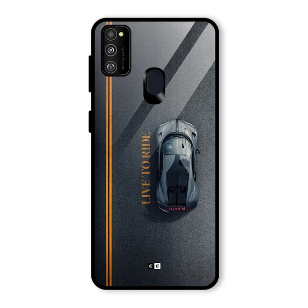 Live To Ride Glass Back Case for Galaxy M21