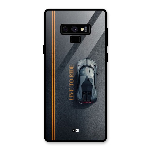 Live To Ride Glass Back Case for Galaxy Note 9