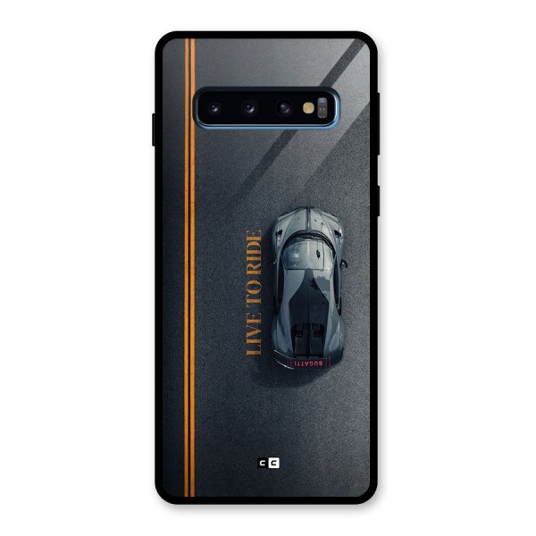 Live To Ride Glass Back Case for Galaxy S10