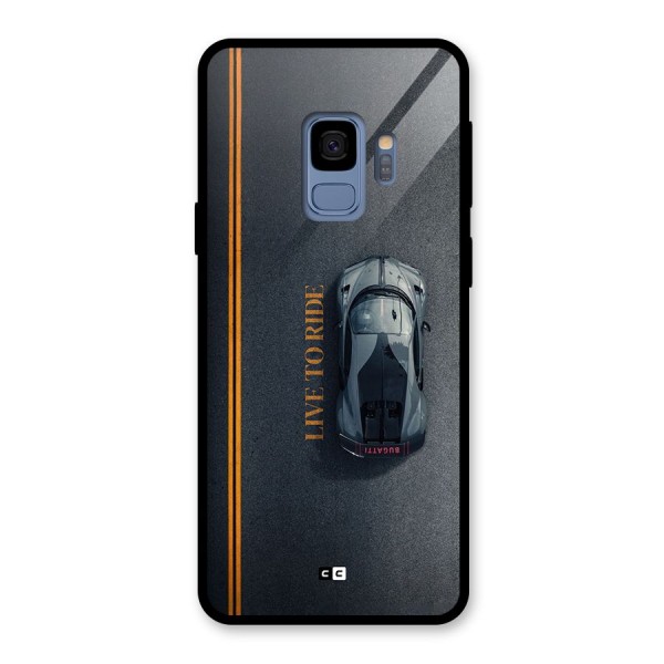 Live To Ride Glass Back Case for Galaxy S9