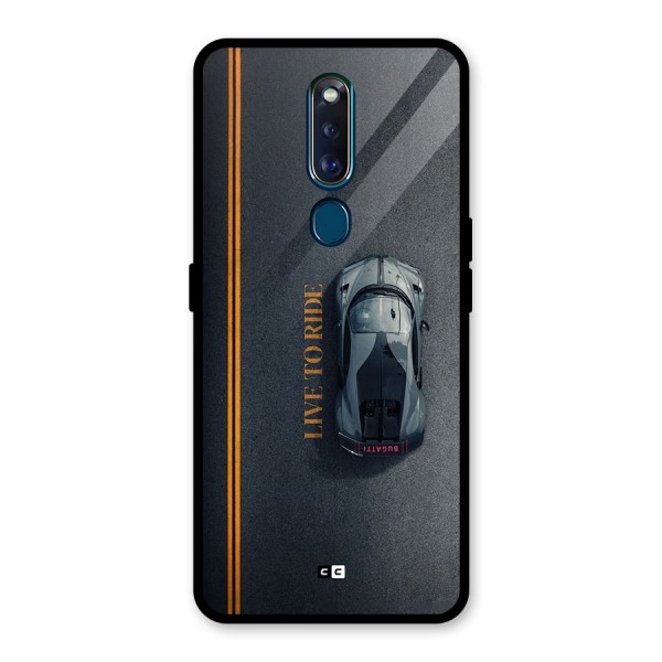 Live To Ride Glass Back Case for Oppo F11 Pro