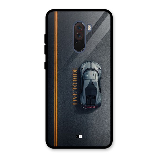 Live To Ride Glass Back Case for Poco F1