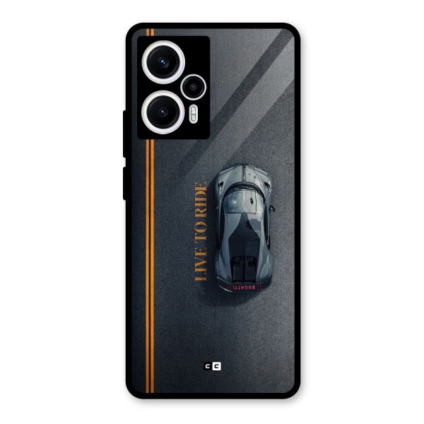 Live To Ride Glass Back Case for Poco F5