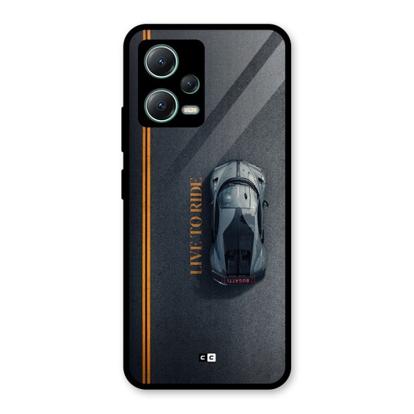 Live To Ride Glass Back Case for Poco X5