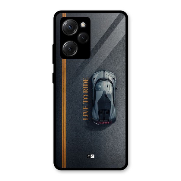 Live To Ride Glass Back Case for Poco X5 Pro