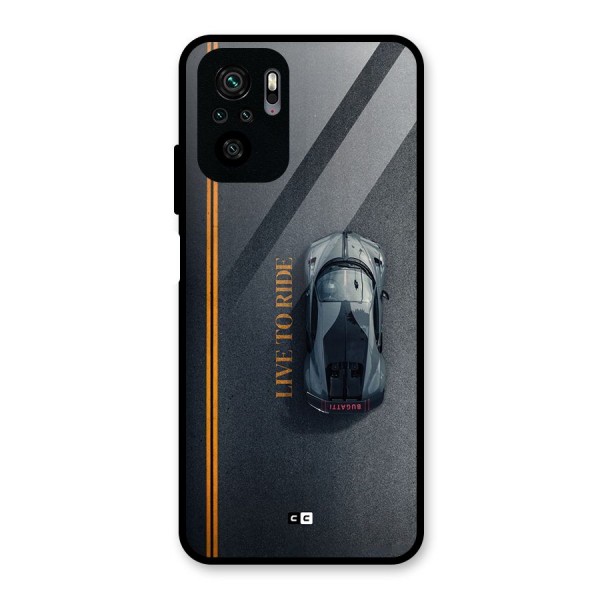 Live To Ride Glass Back Case for Redmi Note 10