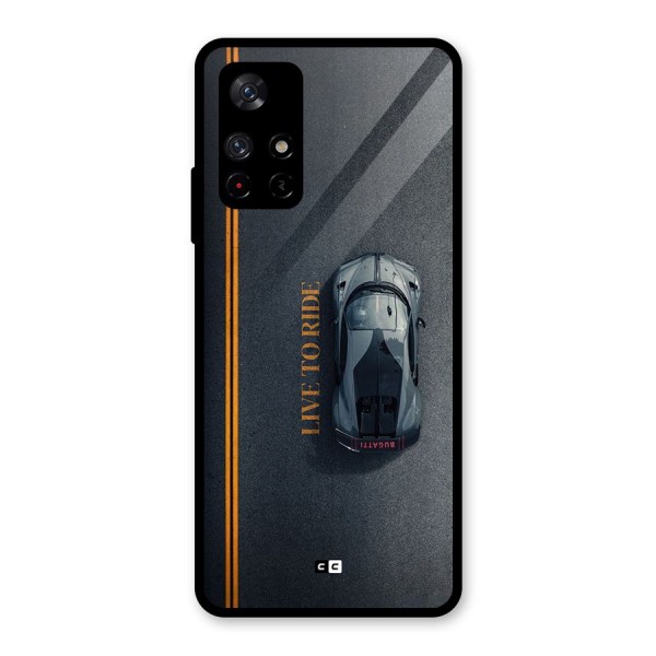 Live To Ride Glass Back Case for Redmi Note 11T 5G
