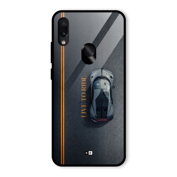 Live To Ride Glass Back Case for Redmi Note 7