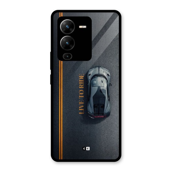 Live To Ride Glass Back Case for Vivo V25 Pro