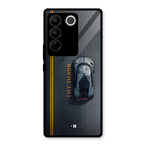 Live To Ride Glass Back Case for Vivo V27 Pro