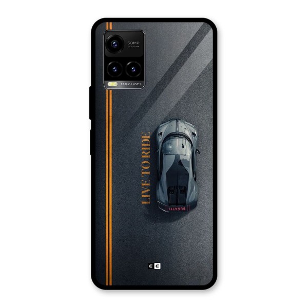 Live To Ride Glass Back Case for Vivo Y21 2021