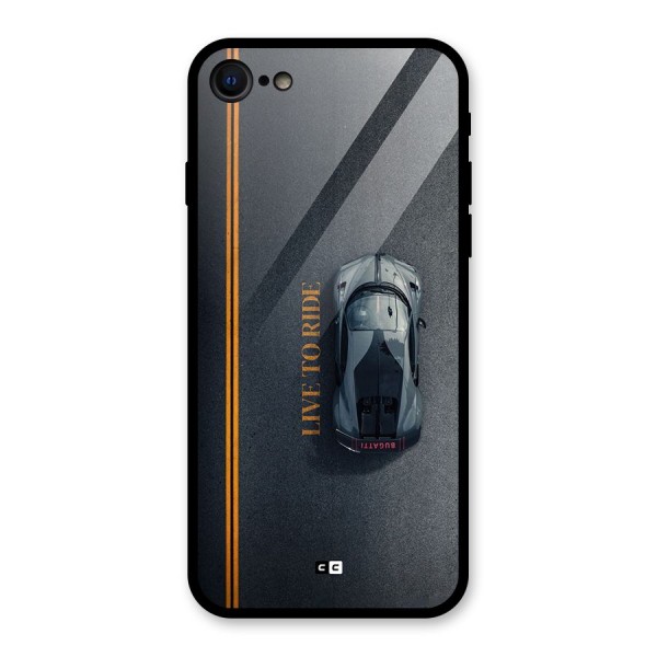 Live To Ride Glass Back Case for iPhone 8