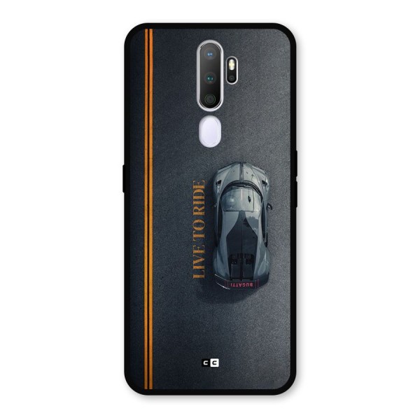 Live To Ride Metal Back Case for Oppo A9 (2020)