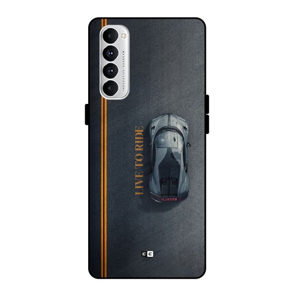 Live To Ride Metal Back Case for Oppo Reno4 Pro