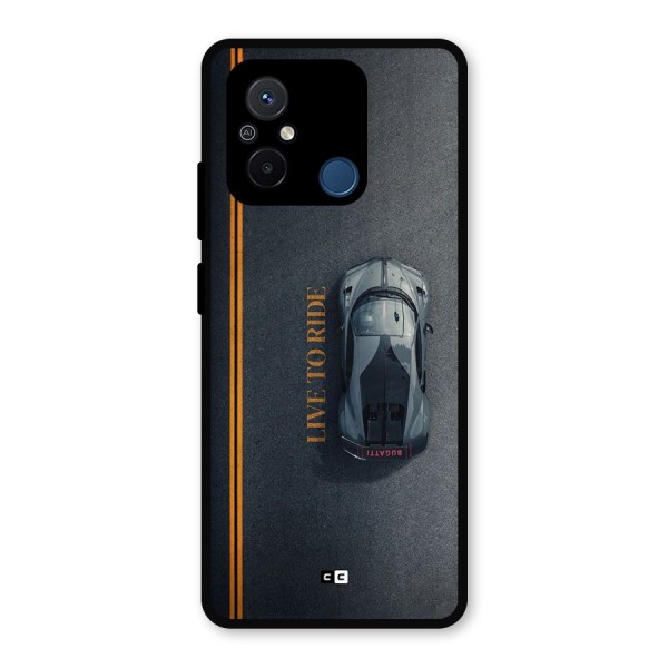 Live To Ride Metal Back Case for Poco C55